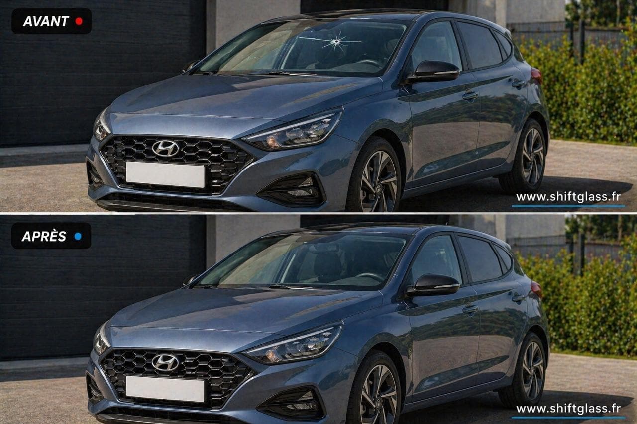 Pare-brise · impact